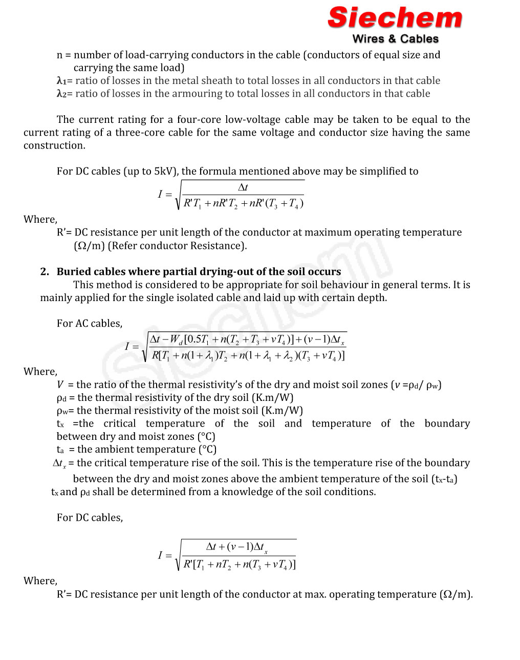 Current Carrying Capacity Calculation — page 2