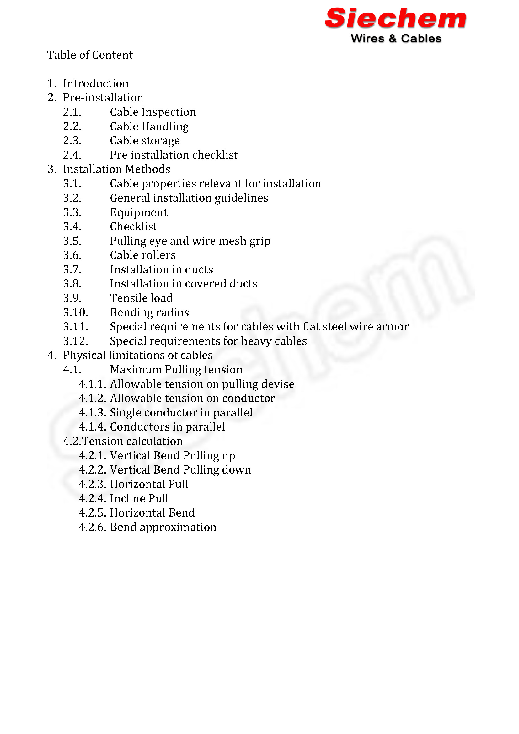 Cable Installation Procedure — page 2